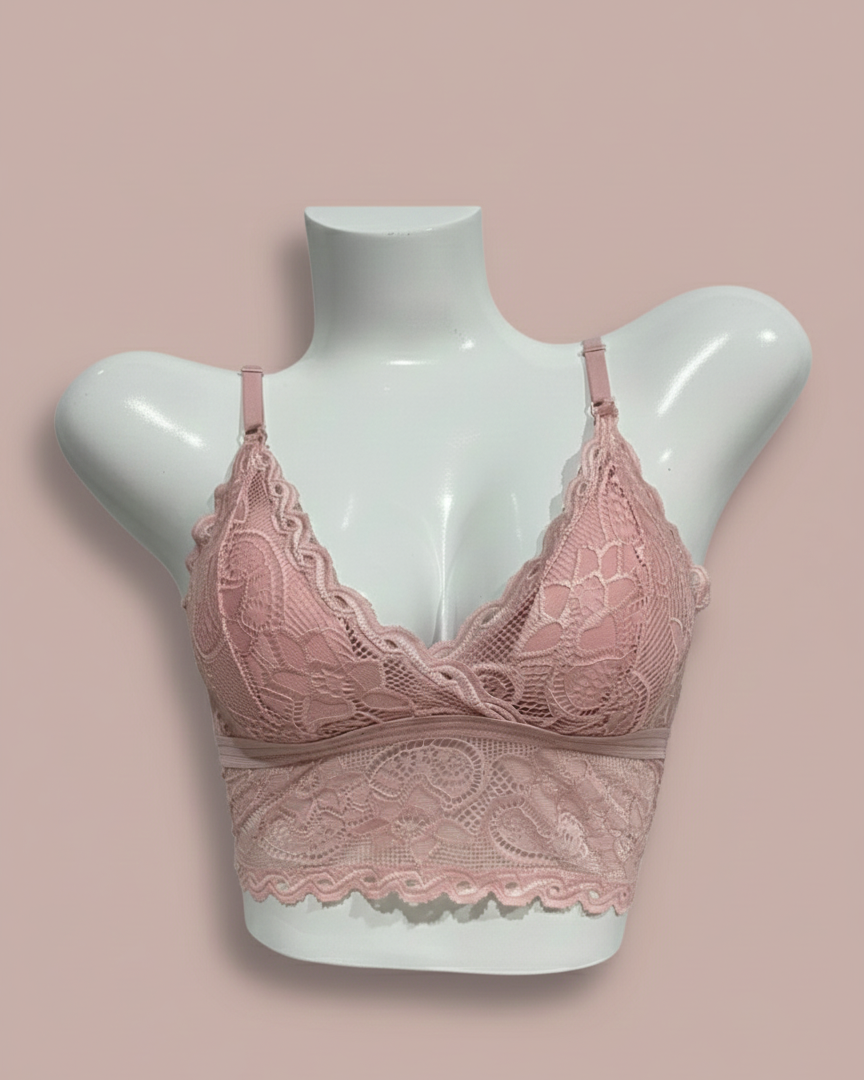 Wireless Padded Lace Bra | Free Size